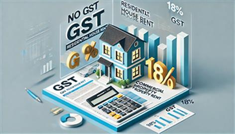 How much GST on Residential House Rent and Commercial Property Rent to Calculate Tax