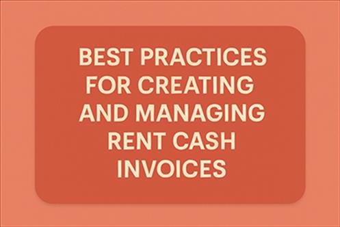 Best Practices for Creating and Managing Rent Cash Invoices
