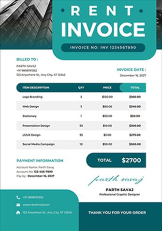 Best Free Online Rental Property Management bill format for Landlords